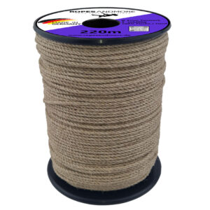 Corde de lin Ø3mm 3 torons torsadée (battue) au mètre / 220m