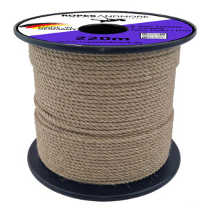 Corde de lin Ø4mm 3 torons torsadée (battue) produit naturel de haute qualité
