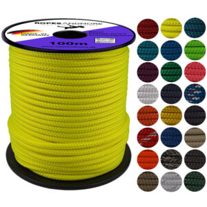 Corde en polyester PES Ø10mm gaine centrale tressée épissable 100m