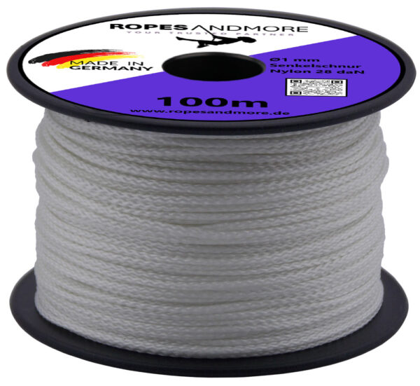 Corde à lacet PA polyamide Ø1mm tressée 100m