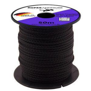 Universalschnur Ø2mm Tampen Seil 8-fach geflochten 50m Schnur Schwarz