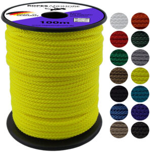 Corde en polyester PES Ø3mm 8-fois tressée dans de nombreuses couleurs