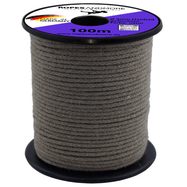 Hanfseil Ø4mm 8-fach geflochten hochwertiges Naturprodukt