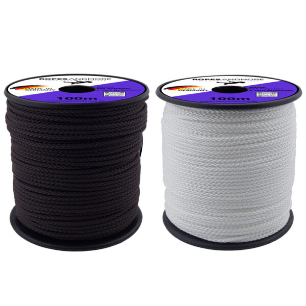 Corde en polyester PES Ø4mm 8-fois tressée