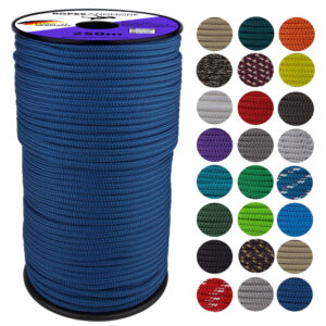Corde en polyester PES Ø6mm gaine centrale tressée épissable - nombreuses couleurs
