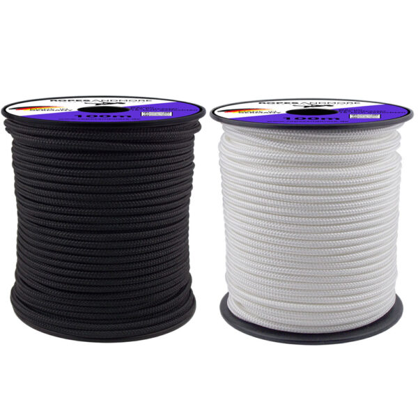 Corde en polyester PES Ø8mm 16-fois tressée - Extérieur, camping, projets de bricolage