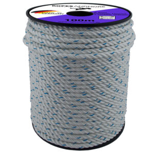 Corde en polyester PES Ø8mm 3 torons torsadés Qualité supérieure