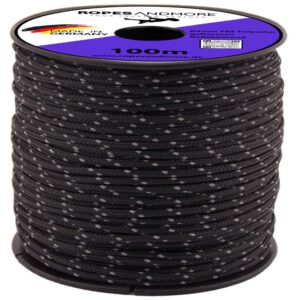 Corde polyester réfléchissante PES Ø2mm tressée visible dans l'obscurité 100m