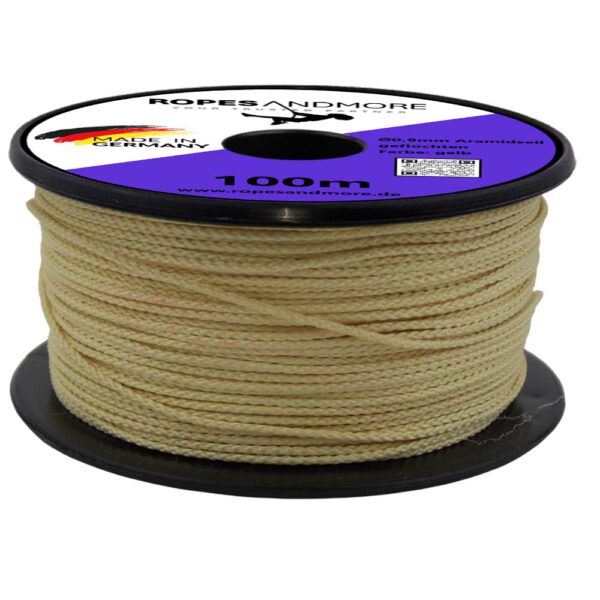 Corde aramide Kevlar Ø0,9mm 6 fois tressée 100m