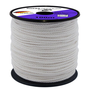 Corde en coton Ø2mm 8-fois tressée 100% coton 100m