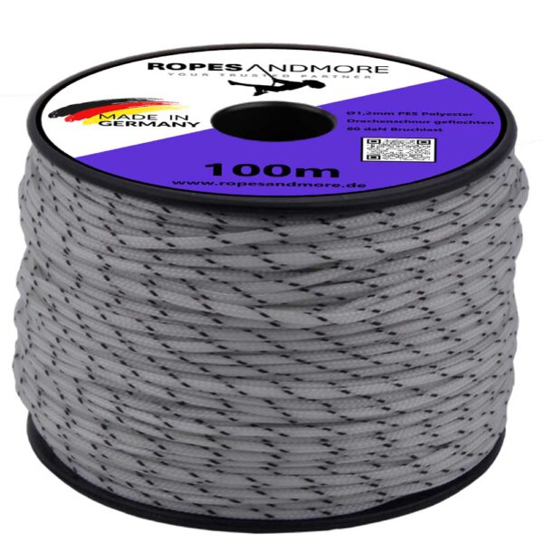 Corde de cerf-volant corde en polyester PES Ø1,25mm tressée 100m