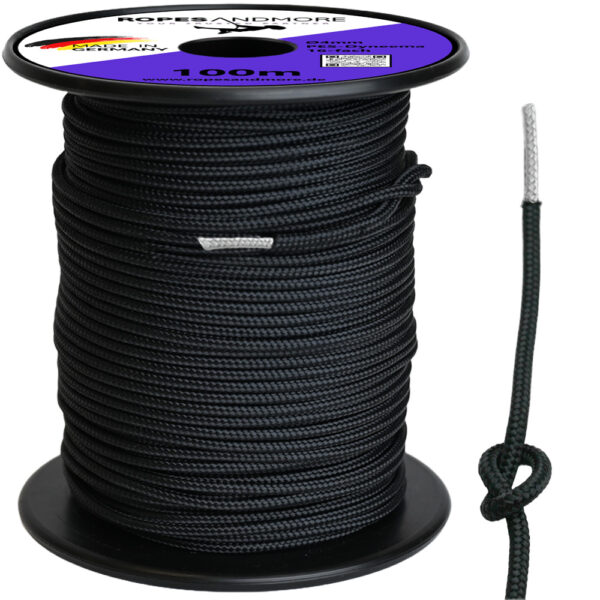 Corde Dyneema® 4 mm avec gaine polyester - haute résistance, résistante aux UV, Made in Germany (1-100 m)