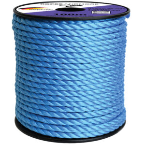 Polypropylenseil PP SPLIT Ø12mm 3-litzig gedreht 220m Orange/ Blau - Blau