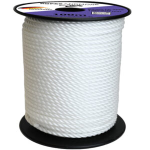 Corde en polypropylène PP SPLIT corde Ø8mm 3 torons torsadés 100m Couleur : Blanc