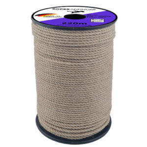 Corde de jute Ø5mm 3 torons torsadée (battue) produit naturel de haute qualité
